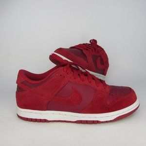 Nike Dunk Low Red Suede Leather Upper Big Kids Sz4.5Y Wmns Sz6